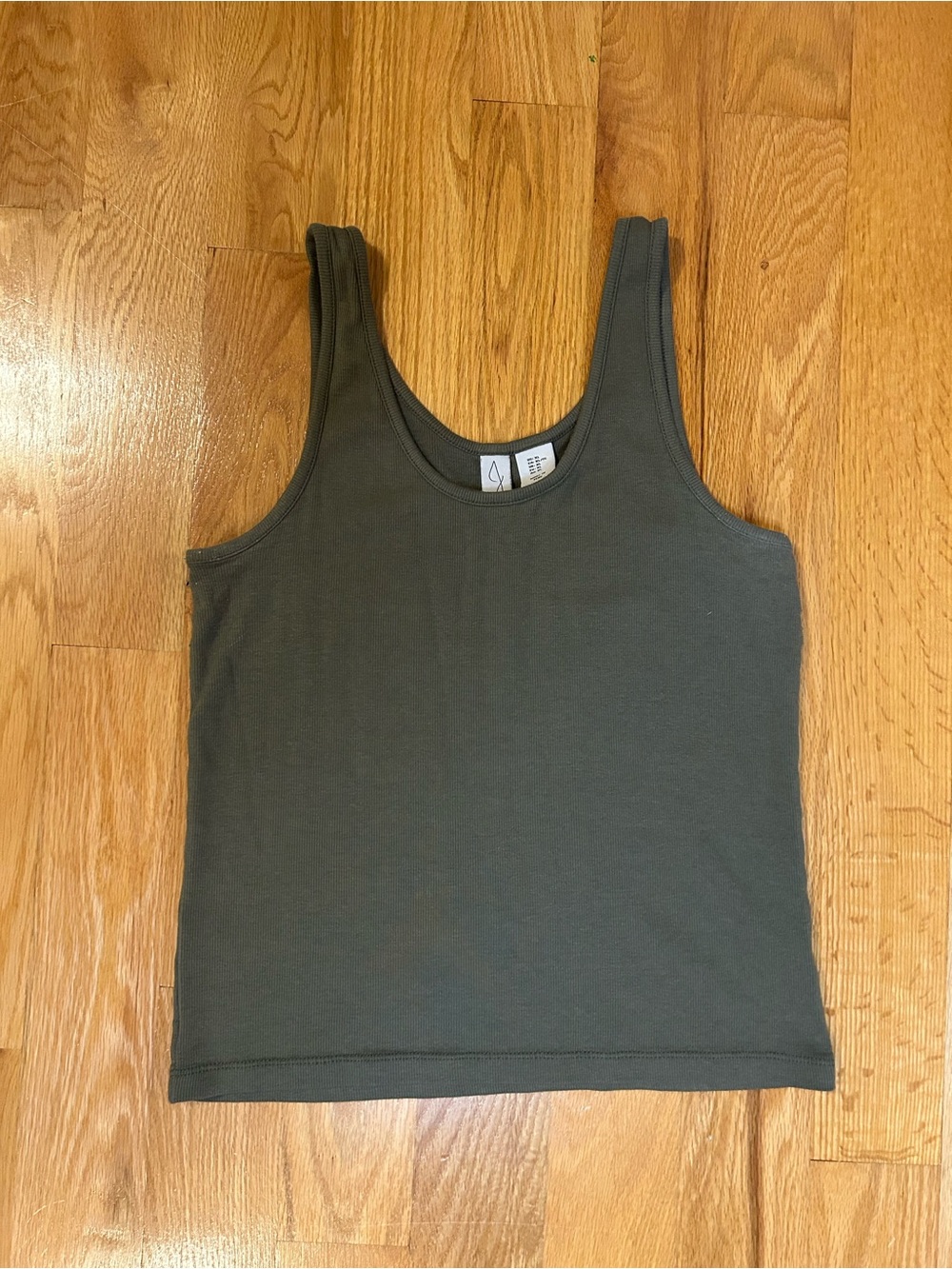 Joie khaki green tank top scoop neck